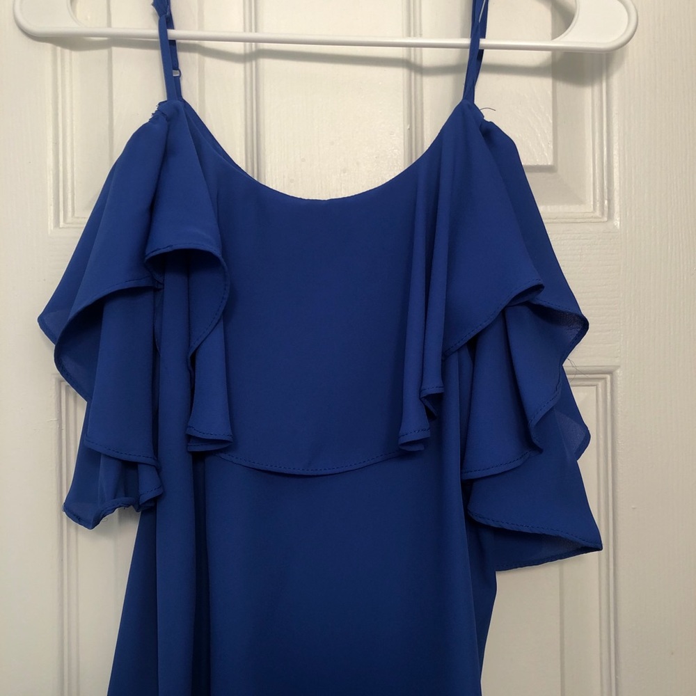 Blue off the shoulder top